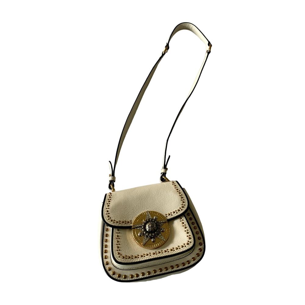 Miu Miu 2017 Dahlia Jewel Star Crossbody Bag White [slight flaw]